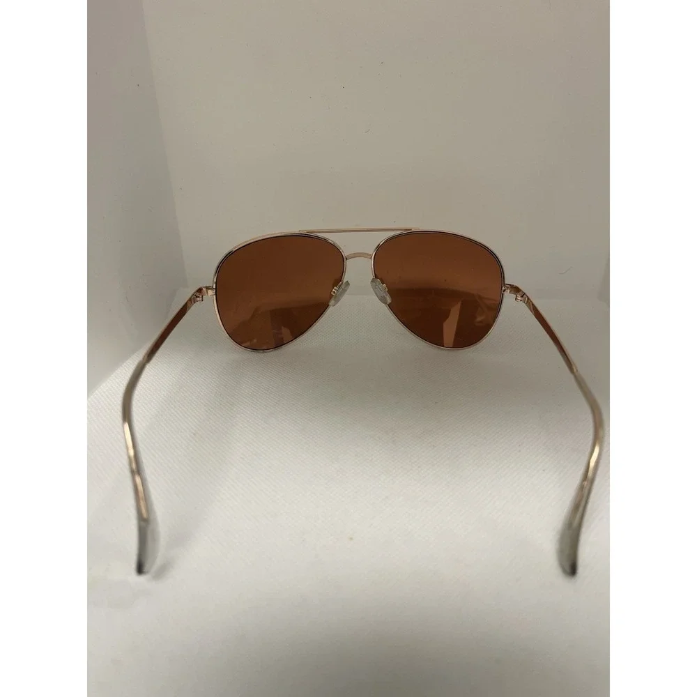 Designer Aviator Sunglasses Gold Metal Frame‎ Brown Mirrored Lenses D31